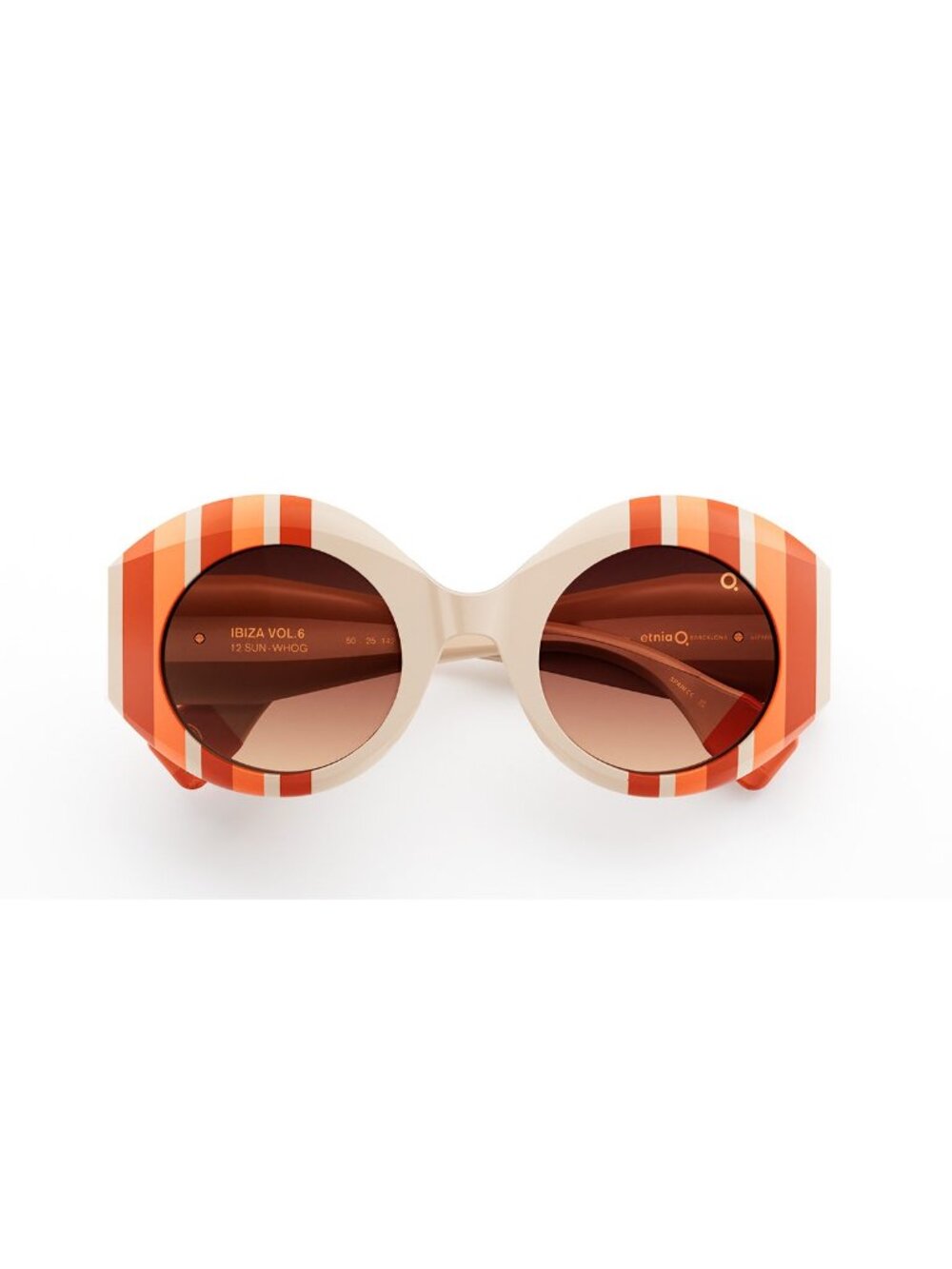 New Etnia Barcelona Women's Sunglasses White Acetate Frame IBIZA 12 WHOG 50